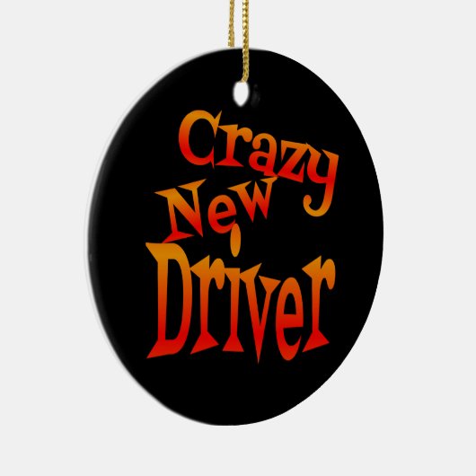 Crazy New Driver in hellen Farben Keramik Ornament (Rechts)