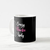 Crazy Newfie Lady Newfundland Dog Kaffeetasse (Vorderseite Links)