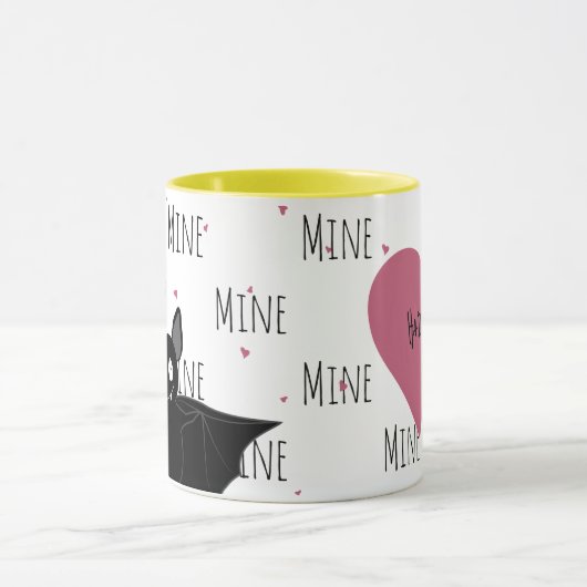 Crazy Niedlich Batty "Mine" Liebe Tasse (Zentrum)
