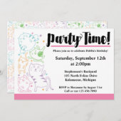 Crazy Niedlich Cats Geburtstagsparty individuelle Einladung (Vorne/Hinten)