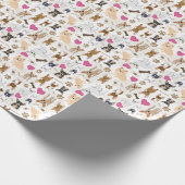 Crazy Niedlich Chihuahua DogPack Personalisiert Geschenkpapier (Ecke)