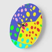 Crazy niedlich Dot Pot Design gelingt es, Blues in Große Wanduhr (Winkel)