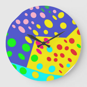 Crazy niedlich Dot Pot Design gelingt es, Blues in Große Wanduhr