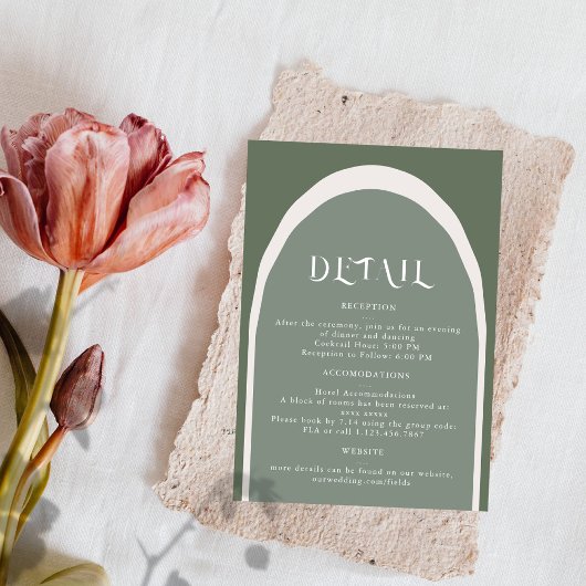 Crazy Now Detail-Einschlusskarte RSVP Karte