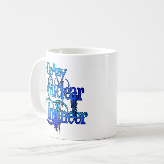 Crazy Nuklear Engineer Kaffeetasse (Vorderseite Links)