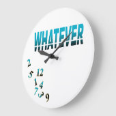 Crazy Numbers Whatever Große Wanduhr (Winkel)