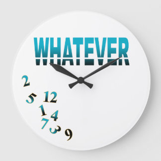 Crazy Numbers Whatever Große Wanduhr