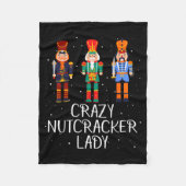 Crazy Nutcracker Lady Fleecedecke (Vorderseite)