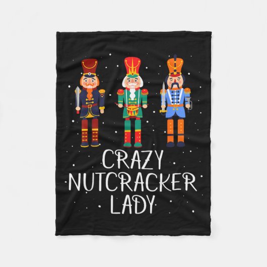 Crazy Nutcracker Lady Fleecedecke (Vorderseite)