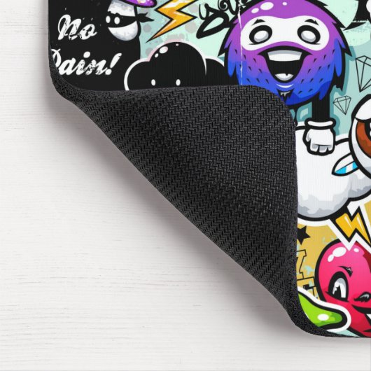 Crazy Obstbäume und Gemüse Graffiti Art Mousepad (Ecke)