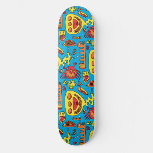 Crazy Ocean Creatures and Yellow Submarine Beach Skateboard