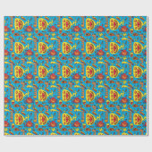 Crazy Ocean Creatures and Yellow Submarine Jigsaw Geschenkpapier (Flach)