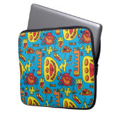 Crazy Ocean Creatures and Yellow Submarine Laptopschutzhülle (Vorderseite Links)