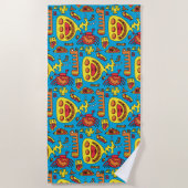 Crazy Ocean Creatures and Yellow Submarine  Strandtuch (Vorderseite)