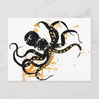 Crazy Octopus Postkarte