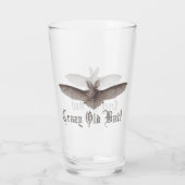 Crazy Old Bat Funny Batty Spaß für komische Frauen Glas (Rückseite)