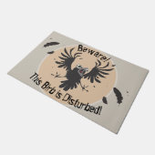 Crazy Old Birb Raven Fußmatte (Schrägansicht)