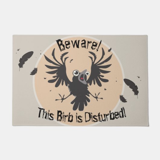 Crazy Old Birb Raven Fußmatte (Vorderseite)