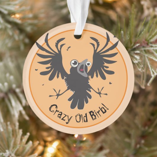 Crazy Old Birb Raven Ornament (Baum)