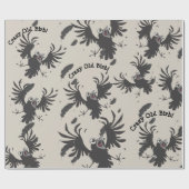 Crazy Old Birb Raven~Packpapier Geschenkpapier (Flach)