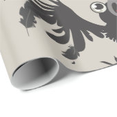 Crazy Old Birb Raven~Packpapier Geschenkpapier (Rolleneckpunkt)