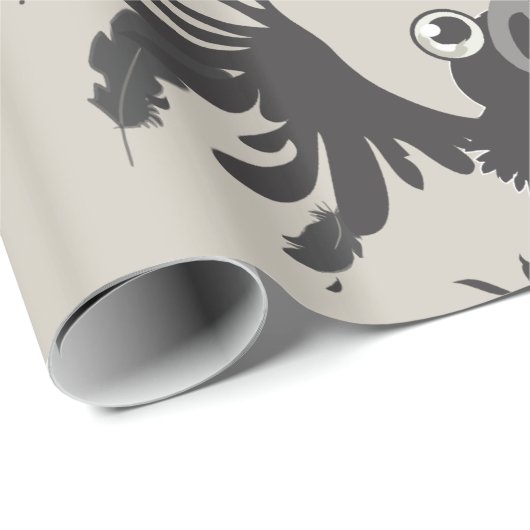Crazy Old Birb Raven~Packpapier Geschenkpapier (Rolleneckpunkt)