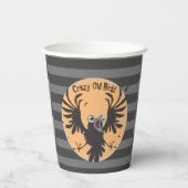 Crazy Old Birb Raven Pappbecher (Rückseite)