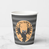 Crazy Old Birb Raven Pappbecher (Vorderseite)