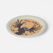 Crazy Old Birb Raven Pappteller (Schrägansicht)