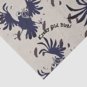 Crazy Old Birb Raven Seidenpapier (Detail)