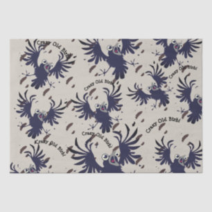 Crazy Old Birb Raven Seidenpapier