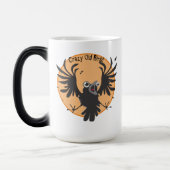 Crazy Old Birb Raven Verwandlungstasse (Links)