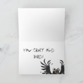 Crazy Old Bird, Happy Birthday! Raven Card Karte (Innenseite)