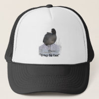 "Crazy Old Coot" Old Age Fun Coot Bird Art Zitat
