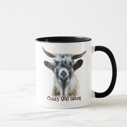 Crazy Old Goat Farm Animal Spaß Tasse (Rechts)