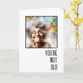 Crazy Old Lady Birthday Karte (Gelbe Blume)