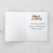 Crazy Old Lady für ältere Geburtstage Karte (Innenseite)