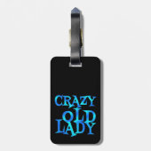 Crazy Old Lady Gepäckanhänger (Rückseite vertikal)