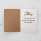 Crazy Old Man für das Ältere Geburtstag. Karte (Innenseite)