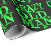 Crazy Old Man in Green Geschenkpapier (Rolleneckpunkt)