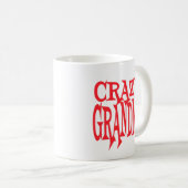 Crazy Oma in Rot Kaffeetasse (VorderseiteRechts)