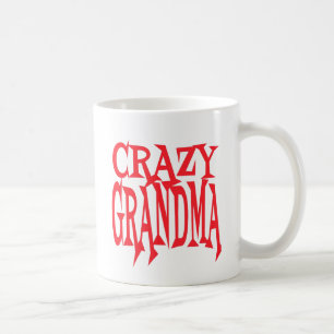 Crazy Oma in Rot Kaffeetasse