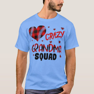 Crazy Oma Squad Funny Baseball Herzensgrandma T-Shirt