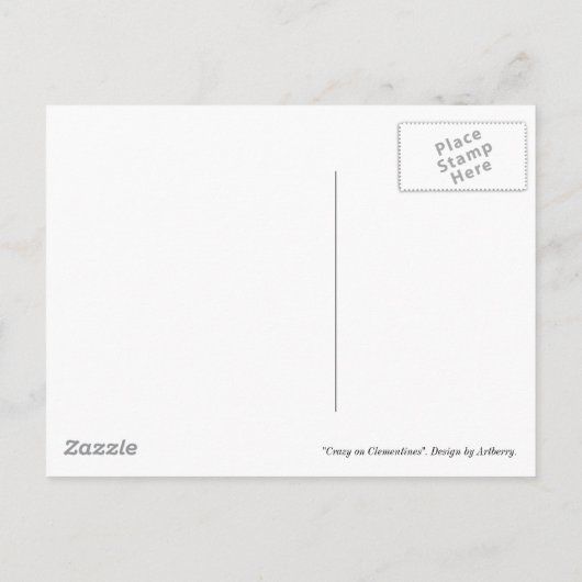 Crazy on Clementines - Black Postkarte (Rückseite)