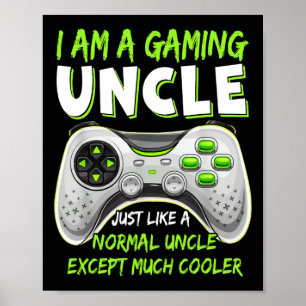 Crazy Onkel Funny Oncle Gaming Video Game Lover Fu Poster