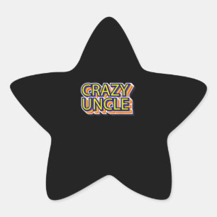 Crazy Onkel Items Geschenk für Onkel Familieng Stern-Aufkleber