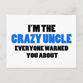 Crazy Onkel Sie wurden gewarnt Postkarte