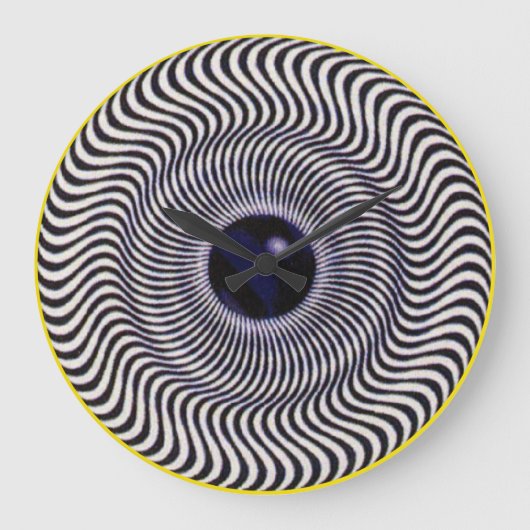 Crazy Optical Illusion - Holografischer Kreis Große Wanduhr (Vorderseite)