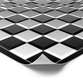 Crazy Optical Illusion - Morphing Metal Square Poster (Ecke)