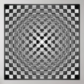 Crazy Optical Illusion - Morphing Metal Square Poster (Vorne)